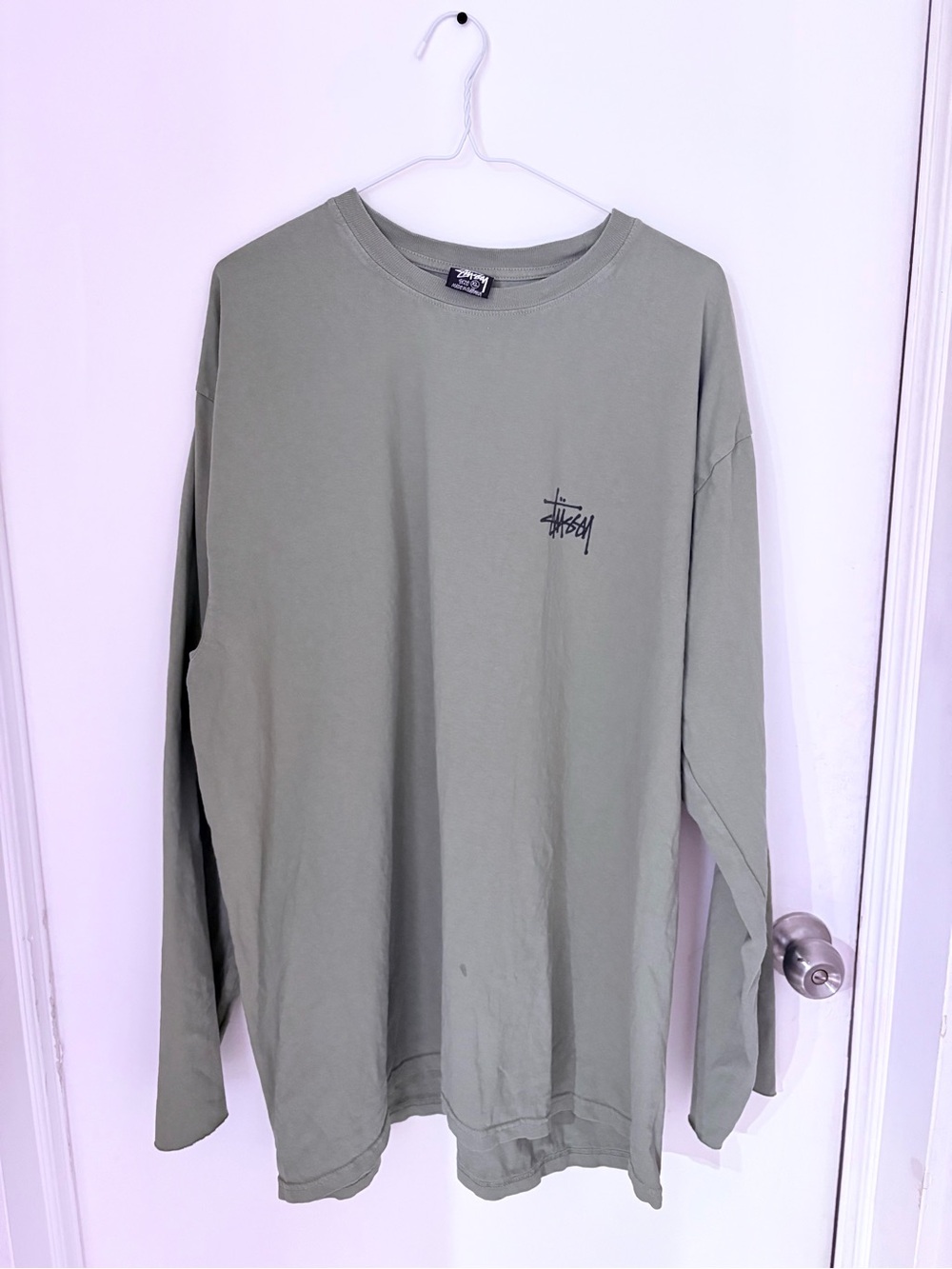 Stussy olive green cotton top